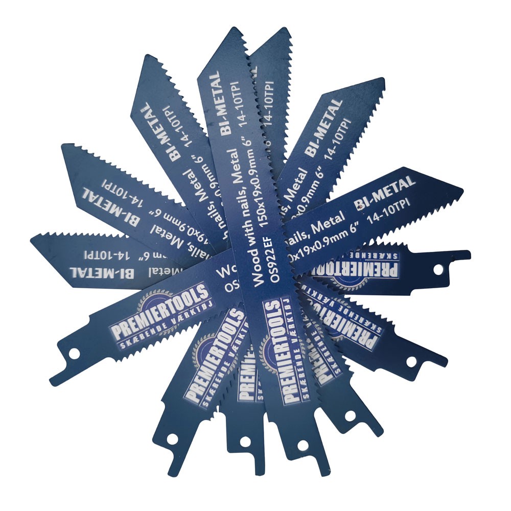 Tigersågblad 150mm BIM för tunn metall - 10 st paket