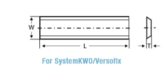 Vänd frässkär 20mm x 5,5mm x 1,1mm | KWO/Versofix